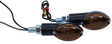 Citomerx Cat Eye Blinker 20mm getönt schwarz E-Nummer 1 Paar | Passend für Yamaha Honda Suzuki Aprilia