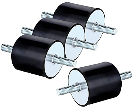 Silent Block M8, 4pcs Rubber Silenblock, Double Ends Screw Absorber Anti Vibration for Boat Car Damper Muffler (M8 x 23, 30 x 30)