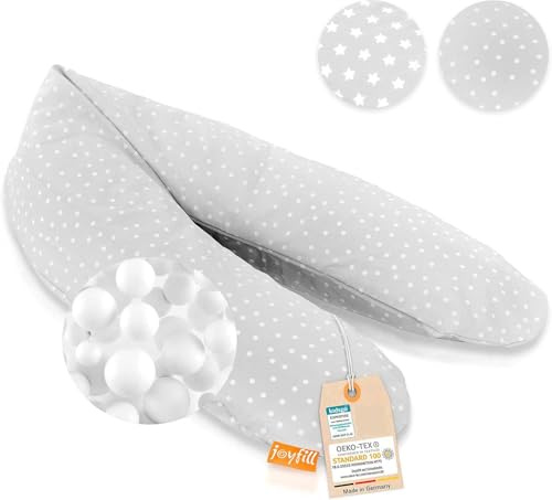 joyfill® Premium Stillkissen Mikroperlen 170cm I Ideal zum Schlafen & Stillen Dank & Bequemer Füllung I Stillkissen Seitenschläferkissen 100% Made in Germany I Nursing Pillow