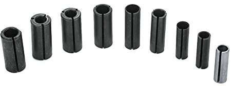 TOPINCN Spannzangenadapter, 9er Satz, Federstahl, für Holzfräse & Graviermaschine, Hochpräzise Klemmung, 94g, TOPINCN Werkzeugspannfutter