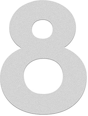 HASWARE Número de casa de 7.5 cm (3 pulgadas) Letras autoadhesivas para puerta de apartamento Números de calle y placa de dirección para casa Decoración elegante, acrílico (8, plateado)