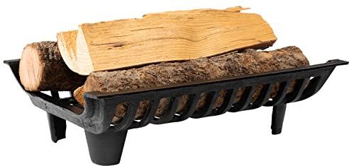 AGTEK Rejilla de registro de chimenea de 18 pulgadas resistente de acero sólido rejillas de fuego de estufa de leña Soporte de estante de combustión de chimenea