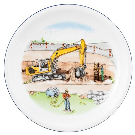 [DL] Compact Frühstücksteller rund 19 cm rund Auf der Baustelle