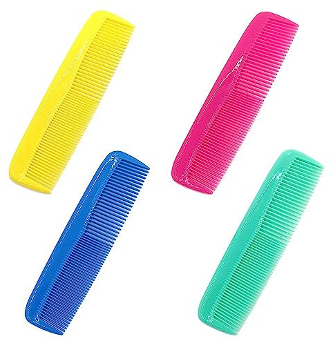 DAZISEN 4 Pettini pettino Plastica Fini Taglio Acconciatura Donna Uomo