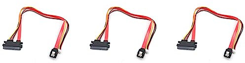 Lakerea 3X Câble d'alimentation de Données de Disque Dur Intégré Câble d'alimentation de Données 4 Pin et SATA 3.0 Mâle vers SATA 22 Pin (7 + 15 Pin)