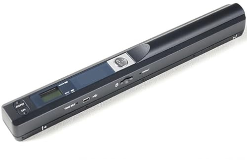 Winait Escáner de documentos portátil A4 escáner de libros, escáner de mano de palo, 900 DPI, formatos JPG/PDF, documentos de negocios, recibos, libros, imágenes (negro)