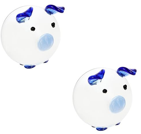 Cabilock 2St Kristall-Schweinchen-Ornament bürodeko büro Dekoration Briefbeschwerer Auto-Armaturenbrett-Dekoration tortendeko Einschulung Tischdekoration für Zuhause
