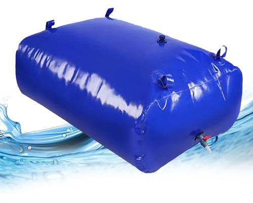 Réservoir de stockage d'eau portable, vessie de baignoire pour le stockage d'eau d'urgence, adapté au stockage d'eau en extérieur(blue,1.5 * 1 * 1m)