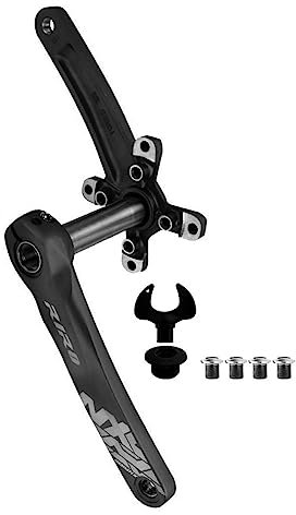 IBOWZ Fahrrad Kurbel Garnitur, Mountainbike-Kurbelarm mit 4 Krallen, 104/64BCD, langlebiges Hohlloch, 170 mm/175 mm, MTB-Kurbel, linker/rechter Arm, passend für Rennrad-Mountainbikes