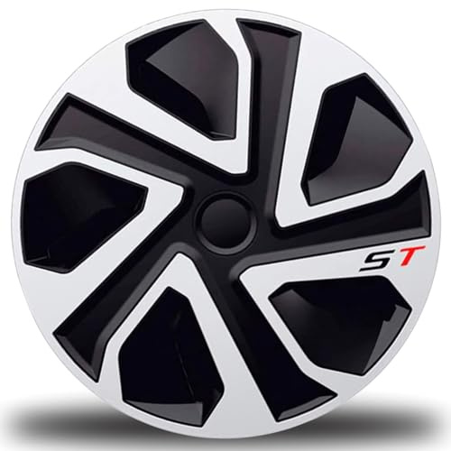 Radkappen 13 14 15 16 17 ST Zoll – Schwarz Silber – sportliches Design – 4er Set (15)
