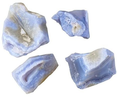 Natural Raw Stones Crystal Natural Crystal Blue Agate Crushed Stone Ore Specimens Large Particles Of Aromatherapy Diffuser Stone Fish Tank Flower Pot Decoration for Tumbling, Cabbing, Fountain Rocks(1