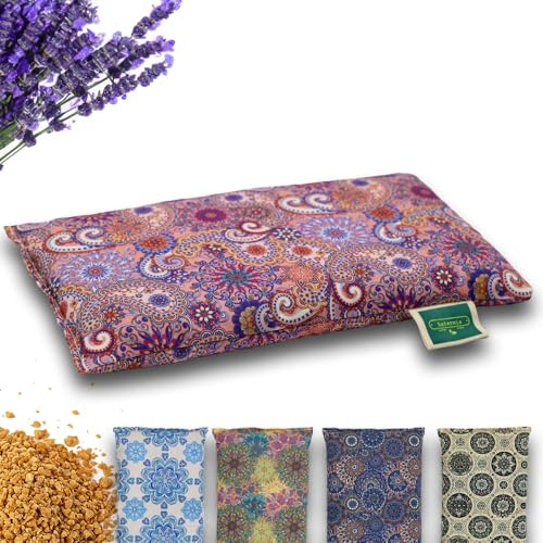 Saco Semillas Microondas - 28x15cm Semillas y Lavanda, 100% Algodón - Saco de Semillas para Microondas - Bolsa térmica Calor y Frío - Estampado Mandala (Mandala Aurora)
