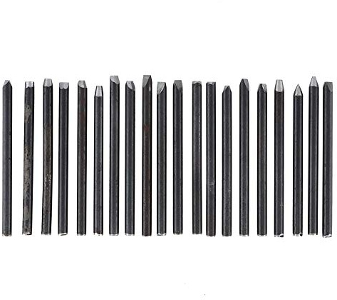 KIMISS Set di Scalpelli a Incudine per Creazione di Gioielli - 20 Pezzi, Strumenti per Intaglio in Metallo di Alta qualità Design di Gioielli e Creazione di Texture (20PCS)