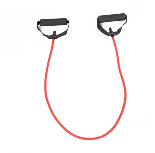 Parliky Bande de Résistance Fitness Extensible Rouge avec Poignées Confortables pour Yoga Pilates et Renforcement Musculaire Extérieur Élastique Solide et Portable
