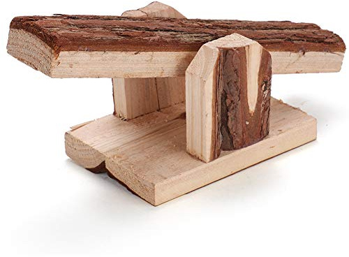 RASTKY Hölzerne Hamster-Wippe, Innovatives, Sicheres Spielzeug für Kleine Haarige Tiere, Lindert Langeweile, Geeignet für Hamstermäuse, 22,1 X 8,1 cm
