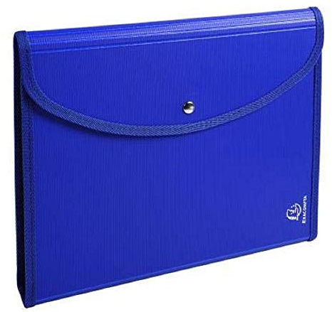 Exacompta 53563E – Ordnungsmappe Campus Light 6 Fächer mit Block und Papierblock, Format 33 x 25, 5 cm, Umschlag aus Polypropylen, zufällige Farbauswahl