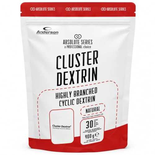 Anderson Absolute Ciclodestrine in Polvere Cluster 900 g Pre Workout | Carboidrati in Polvere per Intra Workout, 98g Carbo su 100g, Senza Zuccheri Aggiunti, Cluster Dextrin® Gusto Neutro