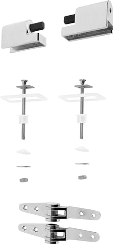 Cornat Befestigungssatz – Metall – mit Dekor – Befestigungssystem | Passend für diverse Cornat WC-Sitze mit Dekor – Befestigungs-Set – Ersatz-Teile – Zubehör – im Set – für Befestigung