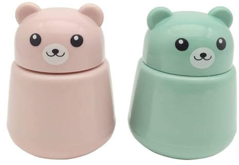 CoaGu 2 Stück Pillenzerkleinerer und Schneidemühle, kleine oder große Pillen zu einem feinen Pulver, leichter zu reinigen (Pink) (Rosa und Grün)