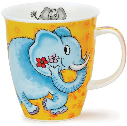 Dunoon Nevis Mug en porcelaine fine Motif éléphants 0,48 l