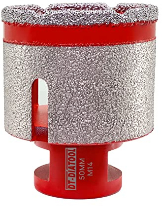 DT-DIATOOL Diamantkernbohrer Fingerbohrer 50mm zum Bohren von Vergrößerungslöchern aus Porzellanfliesen Marmor Kunststein