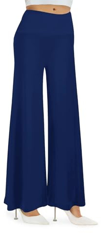 Cegerne Pantalon Palazzo Femme Taille Haute Casual Élastique Jambe Large Pantalon de Costume
