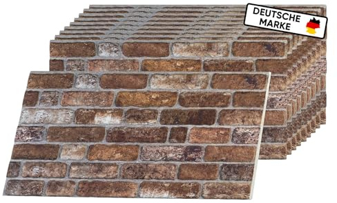 AS Country Stone® Wandpaneele Steinoptik - 3D Effekt - Wandverkleidung Steinoptik für Küche, Wohnzimmer, Innen- und Außenbereich - Steinoptik Styropor - 3D Wandpaneele - Akustikpaneele I ST141 |