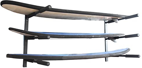 Lnlscle 110LBS Surfboard Surf Storage Rack zur Wandmontage mit abgewinkelten, gepolsterten Armen für 2 Surfbretter oder SUP-Paddle-Boards Halten Sie bis zu einem 28 Breiten Board