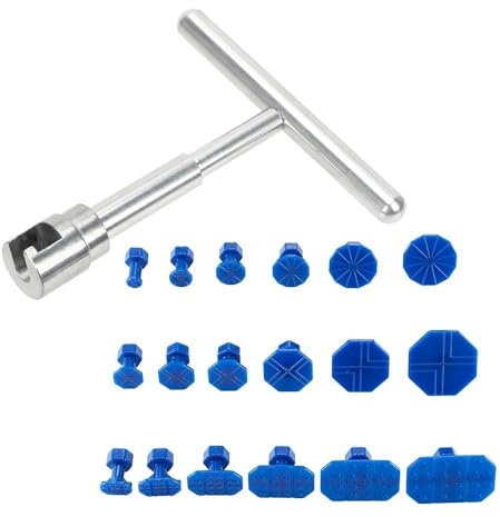 Ausbeulwerkzeug,Dellen Reparaturset Auto Universal Auto Ausbeulen ohne Reparatur Werkzeuge Auto Körper T Dent Pulle Entfernung Reparatur Kit Entfernung Slide Hammer Reverse Kleber + 18 stücke