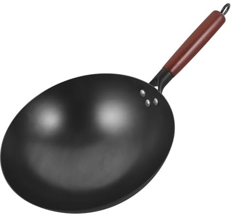 Ciieeo Olla De Hierro De Estilo Antiguo Sartén Wok Antiadherente Wok De Cocina Para Estufa Parrilla Eléctrica De Gas.