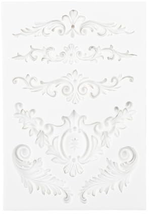 Tabanzhe Fondant Silicone Mold-3D Baroque Sculpted Cake Mould Retro Relief Lace Mould Baking Decorating Tools for Cake Decoration Handmade Crafts Icing Candy Cupcake Topper