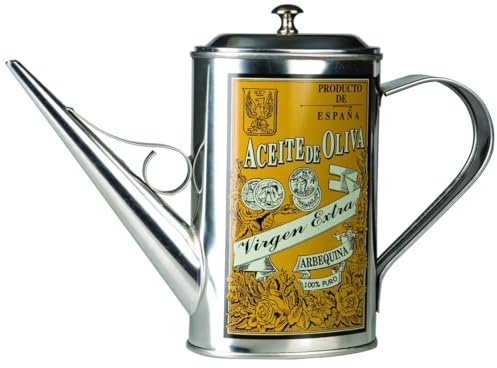 Levitantes Huilier en Acier Inoxydable 18/10, capacité 0,5 l, idéal pour l'huile d'olive, Utilisation dans la Cuisine et Les Tables.