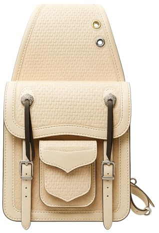Cowhide Genuine Leather Western Equestrian Trail Tooling Carving Horse Saddle Bag Tooled Carved Horse Saddle Bags Size: 10” L x 10” W x 3 ½” D inches M (Article No.189, 10” L x 10” W x 3 ½” D inches)