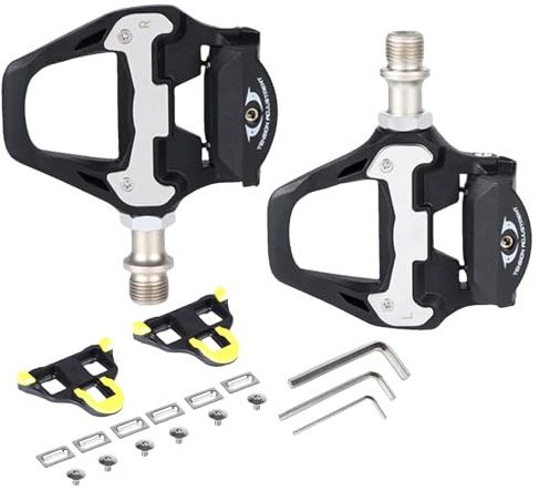Pedals for Road Bike, Self-Locking Click Pedals with Adjustable Tension, Robust and Non-Slip Pedals for Road, Suitable for SPD Shoes, High-Quality Equipment for Cycling, Training