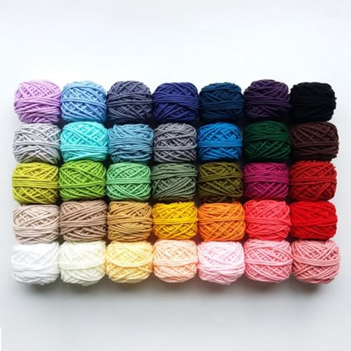 Tufted Yarn for tufting Gun,100% Acrylic Wool Ball,Professional 8ply Cotton Milk Crochet Yarn for tufting Gun/Poke Embroidery,3.5mm Thick Thread Yarn,tcolorful Yarn Set for Weaving/Knitting
