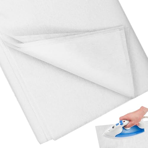 Xyvor Non-Woven Fabric Insert, Ironing Fleece Fabric 300 x 100 cm, 50 g/m² Ironing Fleece White, for Ironing on for Sewing Crafts Crafts DIY Embroidery