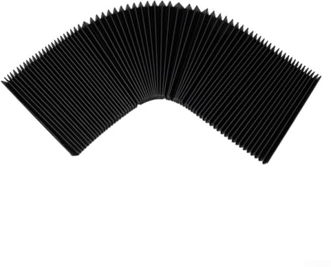 HanOaki CNC Milling Machine Flexible Accordion Bellows Cover Guide Rail Dust Protection Oil Resistant Organ Protective Shield Black(120mm)