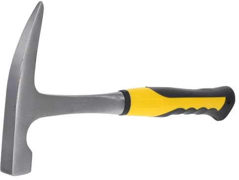 Genérico Martillo Geológico Manual de 600g con Punta en Forma de Flecha, Herramienta Multifuncional para Exploración y Estudio Geológico, Acero Resistente para Uso en Exteriores