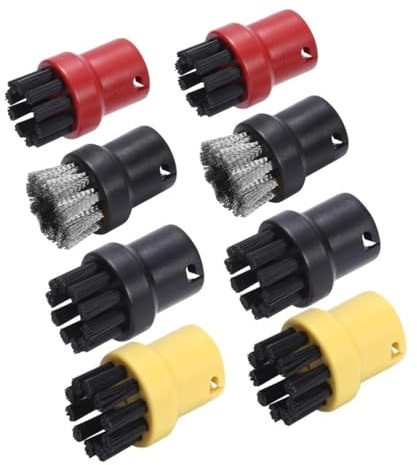 For nettoyeur à vapeur SC1 SC2 SC3 SC4 SC5 SC7, Kit de buses à brosse métallique ronde, 8 pièces for un nettoyage en profondeur