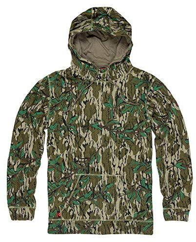 Mossy Oak Men's Vintage Camo Hunt Hoodie, Greenleaf, X-Large