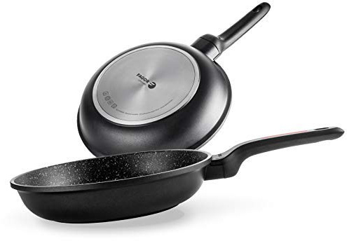 Fagor Alutherm - Set Sartenes 18 + 24cm, Aluminio Fundido, Antiadherente Bicapa, Todo Tipo de Cocinas, Inducción, Diseño Ergonómico, Fondo Difusor