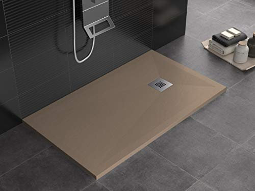 piatto doccia in Marmoresina, color caffè, slim 3cm., made in Europa, varie misure (90x120)