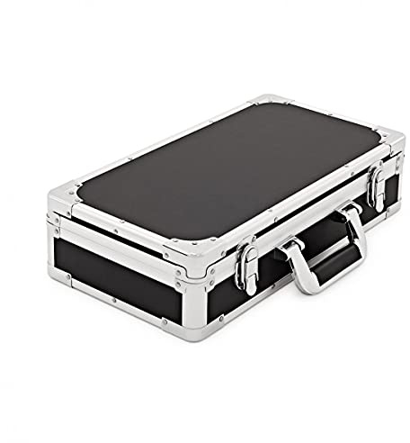 Gear4Music Guitar Pedal Board Flight Case | Für 5-8 Pedale geeignet, Schaumstoffinneres, ABS-Konstruktion mit Metallkanten, abnehmbarer Deckel