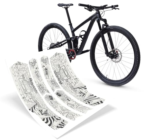 Riesel Design - Chain:Tape3000 -MTB Kettenschutz für den gesamten Hinterbau | Fahrrad Kettenschutz - stylische Fahrrad Schutzfolie - selbstklebende Rahmenschutzfolie in vielen Designs