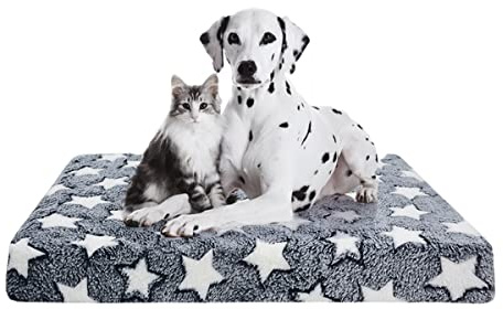 Pooshivvi Dog bed mattress 75 * 50 * 8cm Egg crate foam Dog Cat crate mattress with Non-Slip Bottom Washable Removable Cover Orthopedic Dog Bed