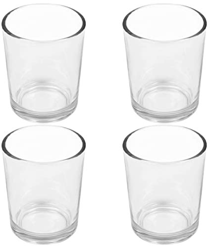 ORFOFE 4pcs Quality Glass Table Candlestick Elegant Home Decor Glass Cups for Dining