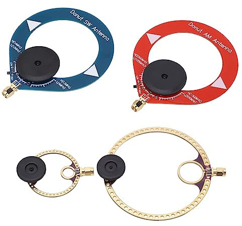 Spacnana Kurzwellen-Radioantenne, 4 Stück Mini-Ringantenne, Schleifenring, Aktive Empfangsantenne, Rauscharm, Mittlere Kurzwellen-Rundfunkübertragung, UHF, Radioantennen, SPACNANAICGZ91NW6U