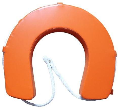 ORANGE HORSESHOE LIFEBUOY + GRAB LINE