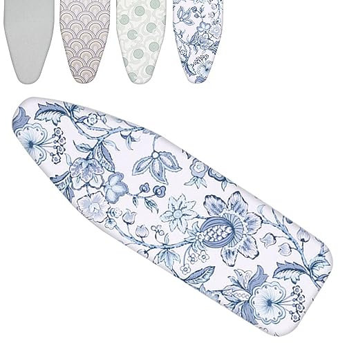 IkErna Ironing Board Covers and Pad 81X30/92X33/97X33/110X35/122X38Cm Iron Board Cover Easy Fit, Scorch Resistant Ironing Padding/D/110 * 35Cm