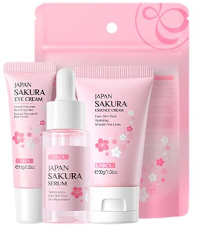 Set per la cura della pelle con fiori di ciliegio, regali per la cura della pelle per ragazze adolescenti, kit viso, set regalo per la cura della pelle, kit per la cura della pelle da donna idratante